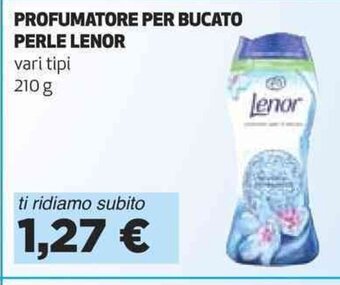 Coop PROFUMATORE PER BUCATO PERLE LENOR vari tipi 210 g offerta