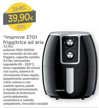 DPiù Improve 3701 Friggitrice Ad Aria offerta