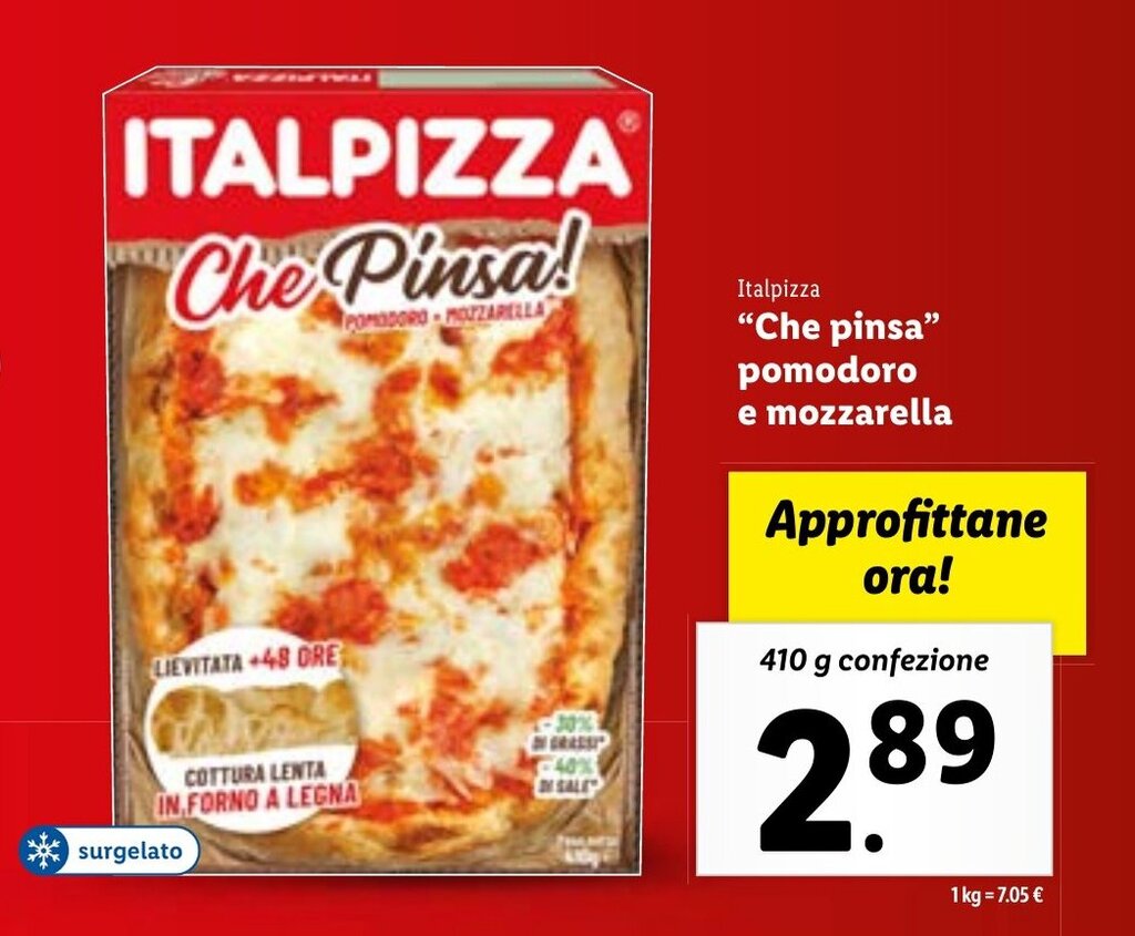 Offerta Italpizza "Che pinsa" pomodoro e mozzarella 410 g di Lidl