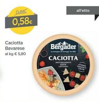 DPiù Bergader Caciotta offerta