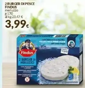 Doro Supermercati Findus 2 Burger Di Merluzzo Con Prezzemolo E Limone 170 G(ml) offerta