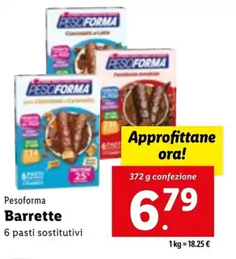 Pesoforma Barrette 6 pasti sostitutivi 372 g