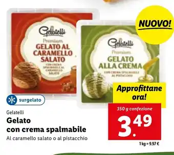 Lidl Gelatelli Gelato con crema spalmabile 350 g offerta