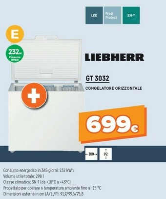 Liebherr GT 3032 Comfort Libera Installazione A Pozzo Bianco 284 L A++