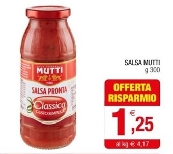 Gran mercato SALSA MUTTI g 300 offerta