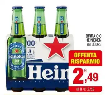 BIRRA 0.0 HEINEKEN ml 330x3