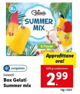 Lidl Gelatelli Box Gelati Summer mix 420 g offerta
