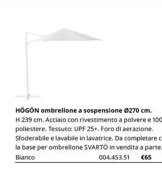 IKEA Hògòn Ombrellone A Sospensione offerta