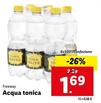 Lidl Freeway Acqua tonica 6x500 l offerta