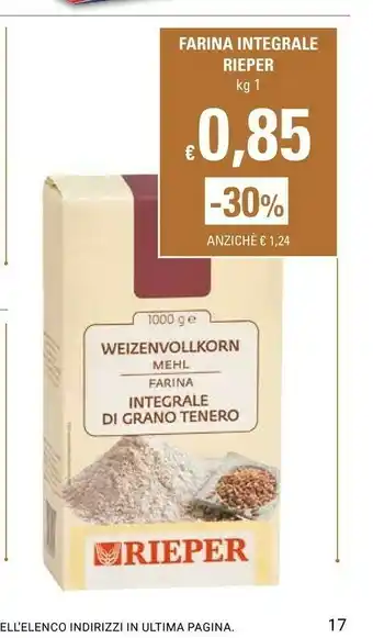 Basko Rieper Farina Integrale Di Grano Tenero 1000 G(ml) offerta