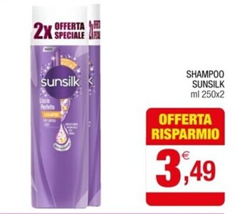 Gran mercato SHAMPOO SUNSILK ml 250x2 offerta