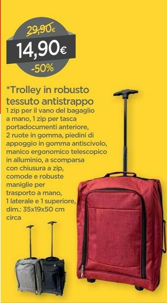 Trolley In Robusto Tessuto Anntistrappo