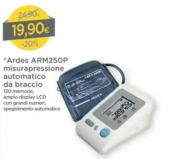 DPiù Ardes ARM250P Misurapressione Automatico Da Braccio offerta
