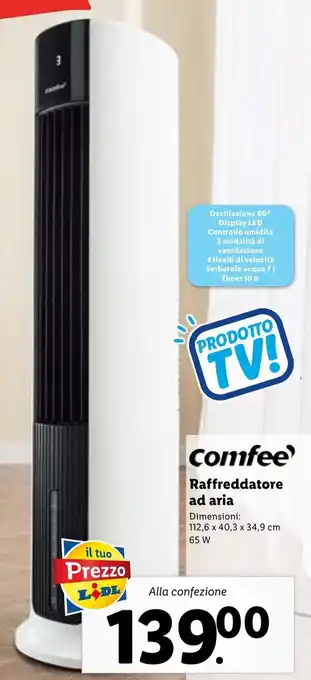 Lidl Comfee Raffreddatore ad aria Dimensioni: 112,6 x 40,3 x 34,9 cm 65 W offerta