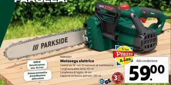 Lidl PARKSIDEⓇ Motosega elettrica offerta