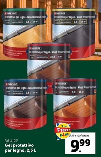 Lidl PARKSIDEⓇ Gel protettivo per legno, 2,5 L offerta