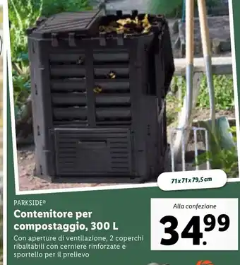 Lidl PARKSIDEⓇ Contenitore per compostaggio, 300 L offerta