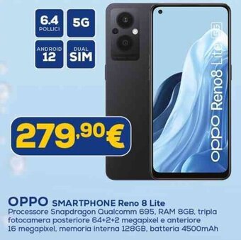 Euronics OPPO SMARTPHONE Reno 8 Lite offerta