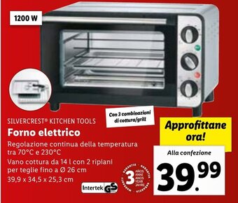 Lidl SILVERCREST® KITCHEN TOOLS Forno elettrico offerta
