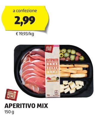 ALDI SNACK TIME APERITIVO MIX 150 g offerta