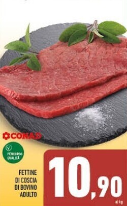 Conad City Fettine di coscia di bovino adulto offerta