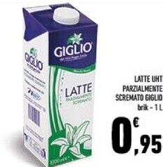 Conad City Giglio latte uht parzialmente scremato offerta