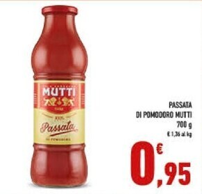 Conad City Mutti passata di pomodoro offerta