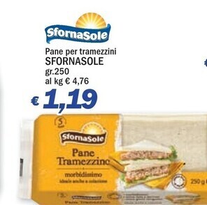 Ard Discount Sfornasole pane per tramezzini offerta