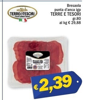 Ard Discount Terre e tesori bresaola punta d'anca igp offerta
