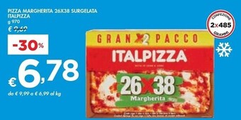 Bennet Italpizza pizza margherita 26x38 surgelata offerta