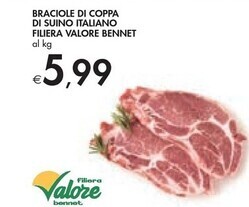 Bennet Filiera valore bennet - braciole di coppa di suino italiano offerta