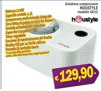 Ard Discount Houstyle gelatiera compressore ge12 offerta