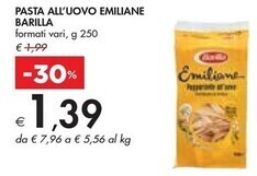 Bennet Barilla pasta all'uovo emiliane offerta