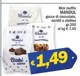 Ard Discount Mandul mini muffin gocce di cioccolato offerta