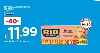 Bennet Rio mare tonno all'olio di oliva offerta