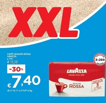 Bennet Lavazza caffè qualità rossa offerta