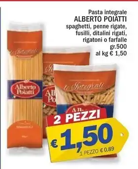 Ard Discount Alberto poiatti pasta integrale spaghetti offerta