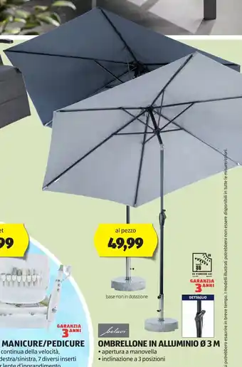 ALDI belavi. OMBRELLONE IN ALLUMINIO 03 M offerta