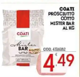 Eurocash COATI PROSCIUTTO COTTO MISTER BAR AL KG offerta