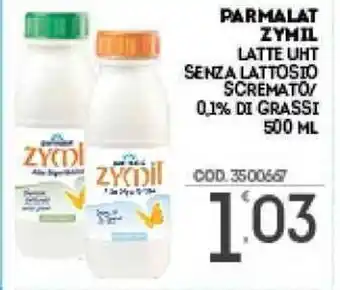 Eurocash PARMALAT ZYMIL LATTE UHT SENZA LATTOSIO SCREMATO/ 0,1% DI GRASSI 500 ML offerta