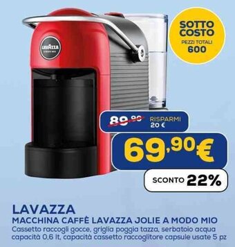 Euronics LAVAZZA MACCHINA CAFFÈ LAVAZZA JOLIE A MODO MIO offerta