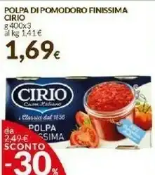 Doro Supermercati Cirio Polpa Di Pomodoro Finissima offerta