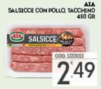 Eurocash AIA SALSICCE CON POLLO, TACCHINO 450 GR offerta