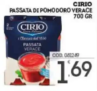 Eurocash CIRIO PASSATA DI POMODORO VERACE 700 GR offerta