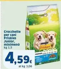 Sigma Friskies crocchette per cani junior , minimenù offerta