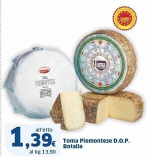 Sigma Botalla toma piemontese d.o.p offerta