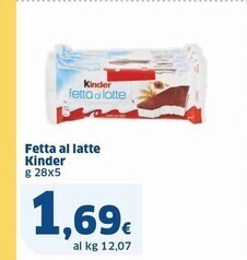 Sigma Kinder fetta al latte offerta