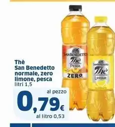 Sigma San benedetto thè normale, zero limone, pesca offerta