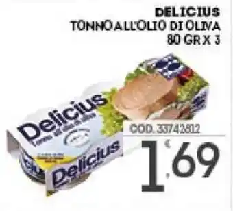 DELICIUS TONNO ALL'OLIO DI OLIVA 80 GRX 3