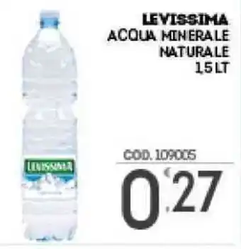 Eurocash LEVISSIMA ACQUA MINERALE NATURALE 15LT offerta